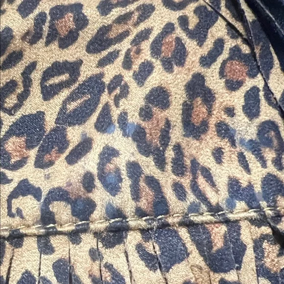 Steve Madden Leopard Print Fringe Shoulder Bag - Picture 13 of 14